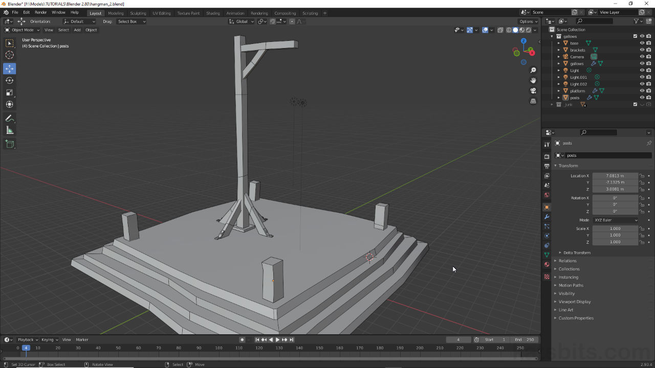Displaying mesh Wireframe in Blender