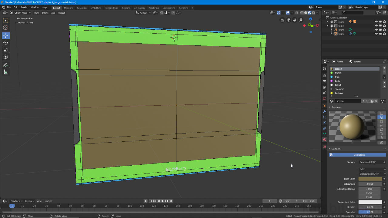 Add, assign and delete materials in Blender 2.8