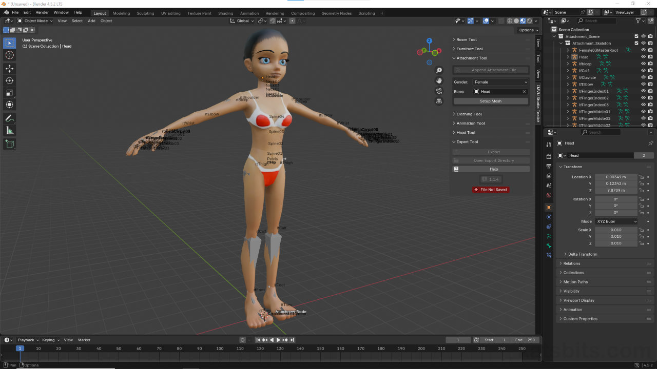 IMVU Studio Toolkit for Blender - Attachment Tool