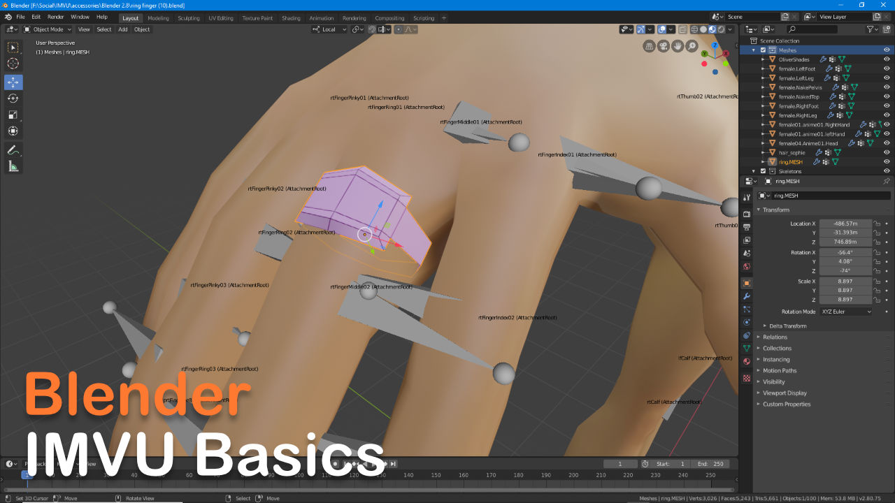 Blender Basics for IMVU make a simple ring accessory