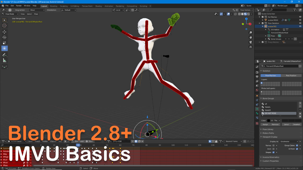 IMVU Basics making IMVU content using Blender 2.8+