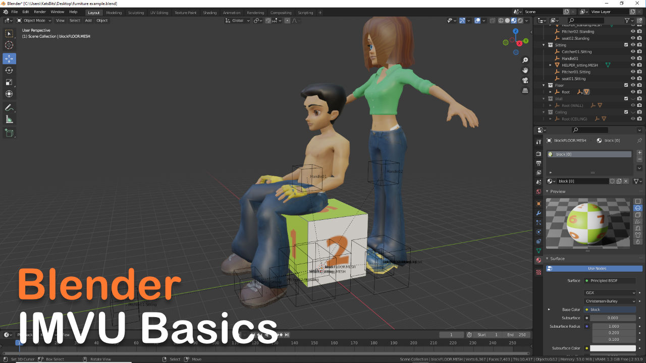 Blender Basics for Furniture for IMVU