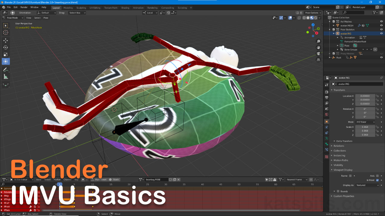 Blender Basics for IMVU making custom furniture pose