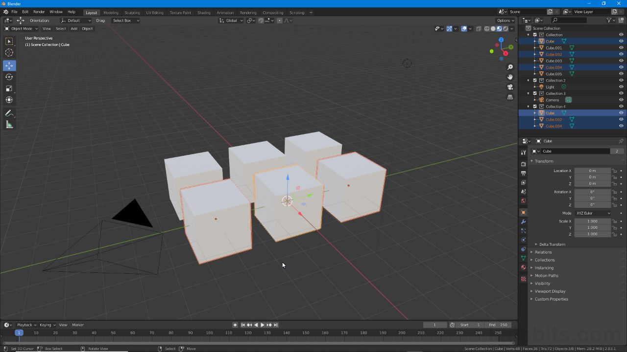 Copy/Paste Objects or Data Between Collections in Blender 2.8+