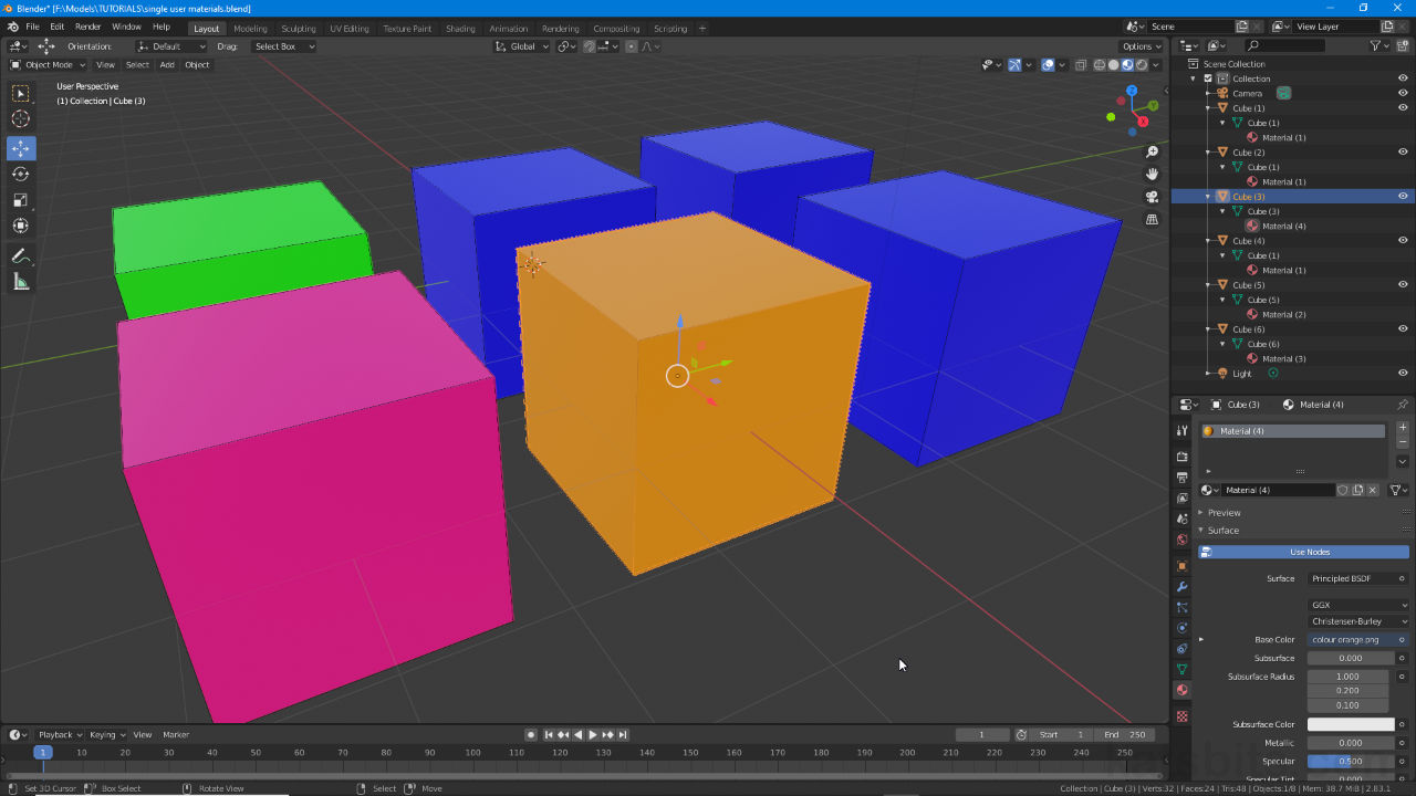 Using Make Single User in Blender 2.8+