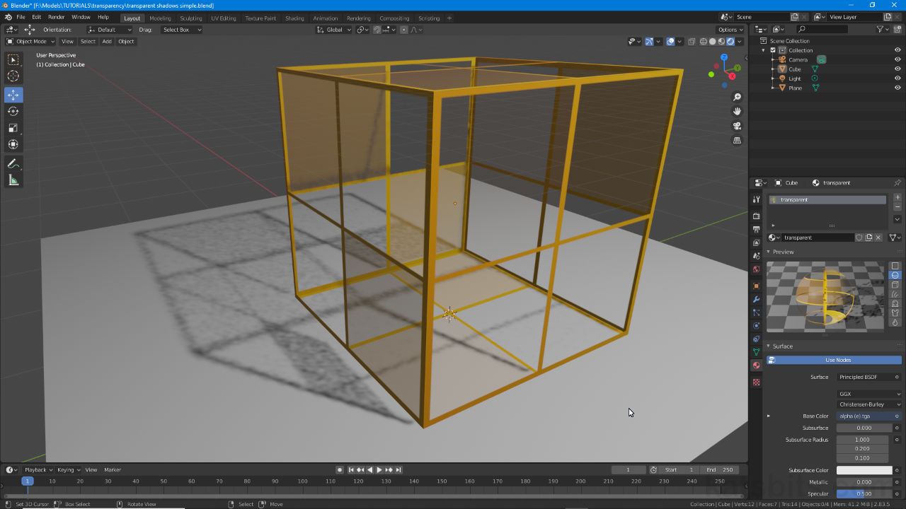 Transparent Shadows in Blender