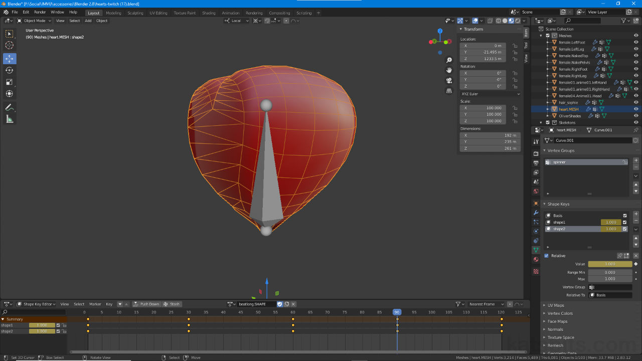 Shape Key Animation in Blender