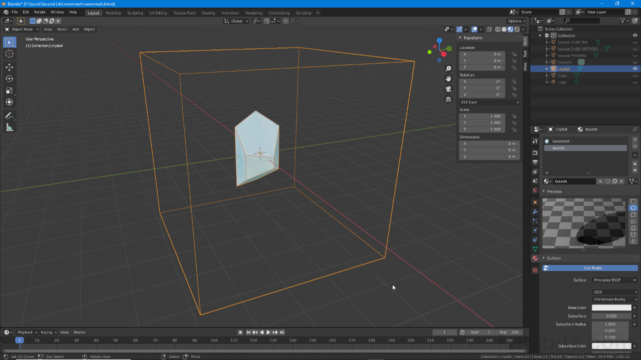 Creating a 'Nanomesh' in Blender