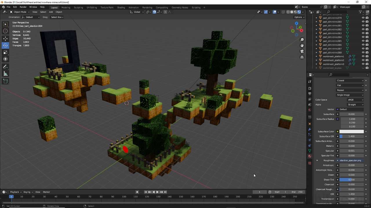 Minecraft content and resources for Blender