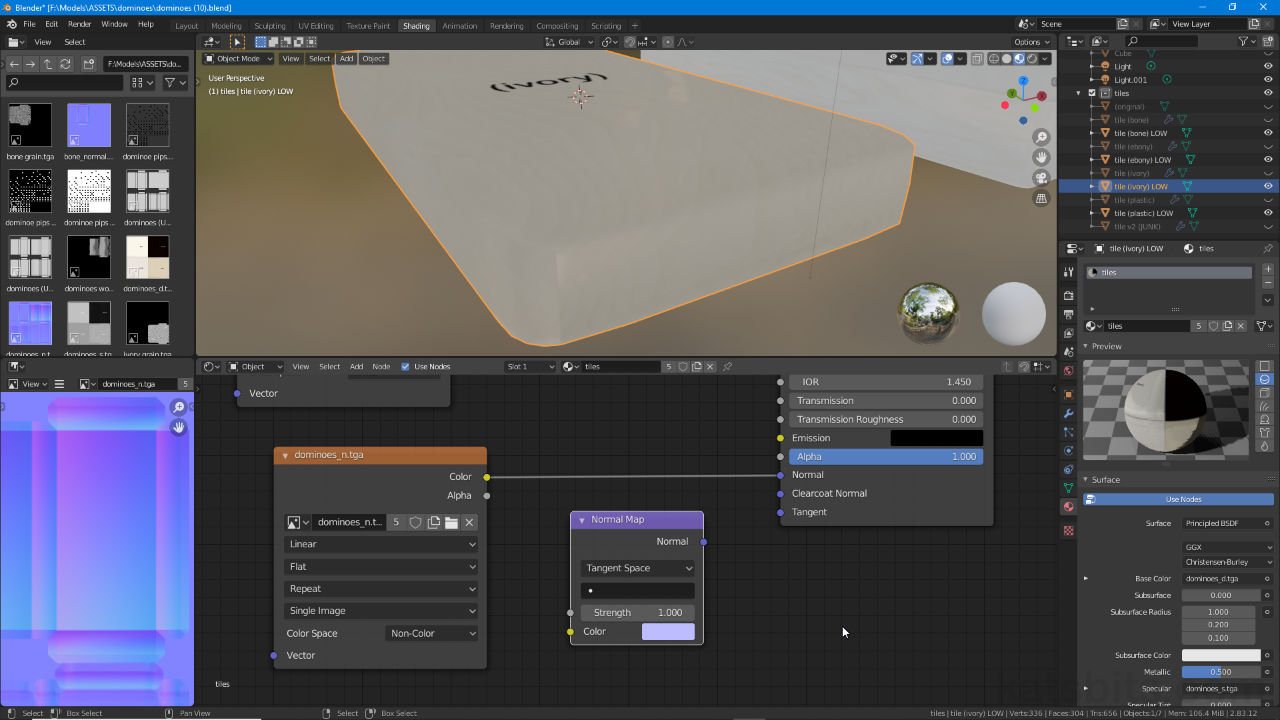 Adding a Normal Map Node to a Material in Blender
