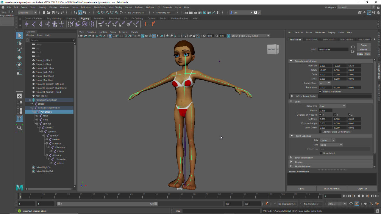 IMVU Starter Files for MAYA