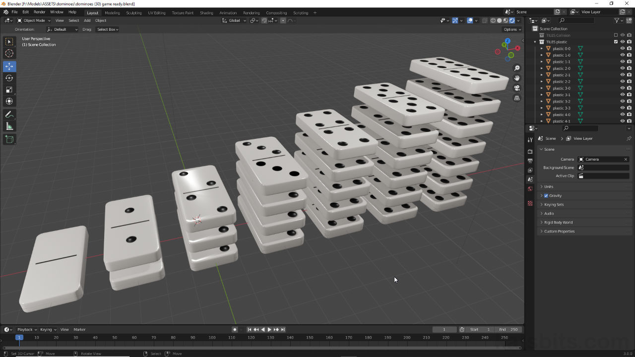 Dominoes Game-ready Asset Pack