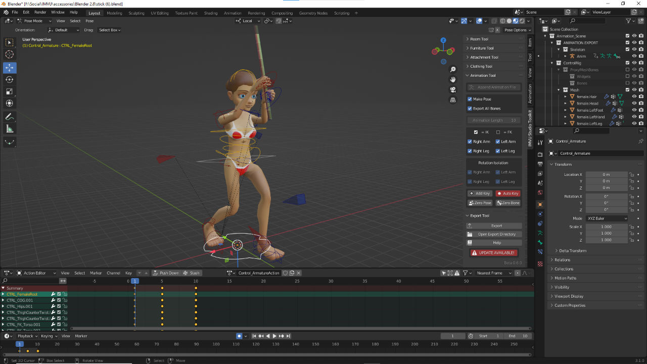 Make an Accessory item with Custom Pose using IMVU Studio Toolkit
