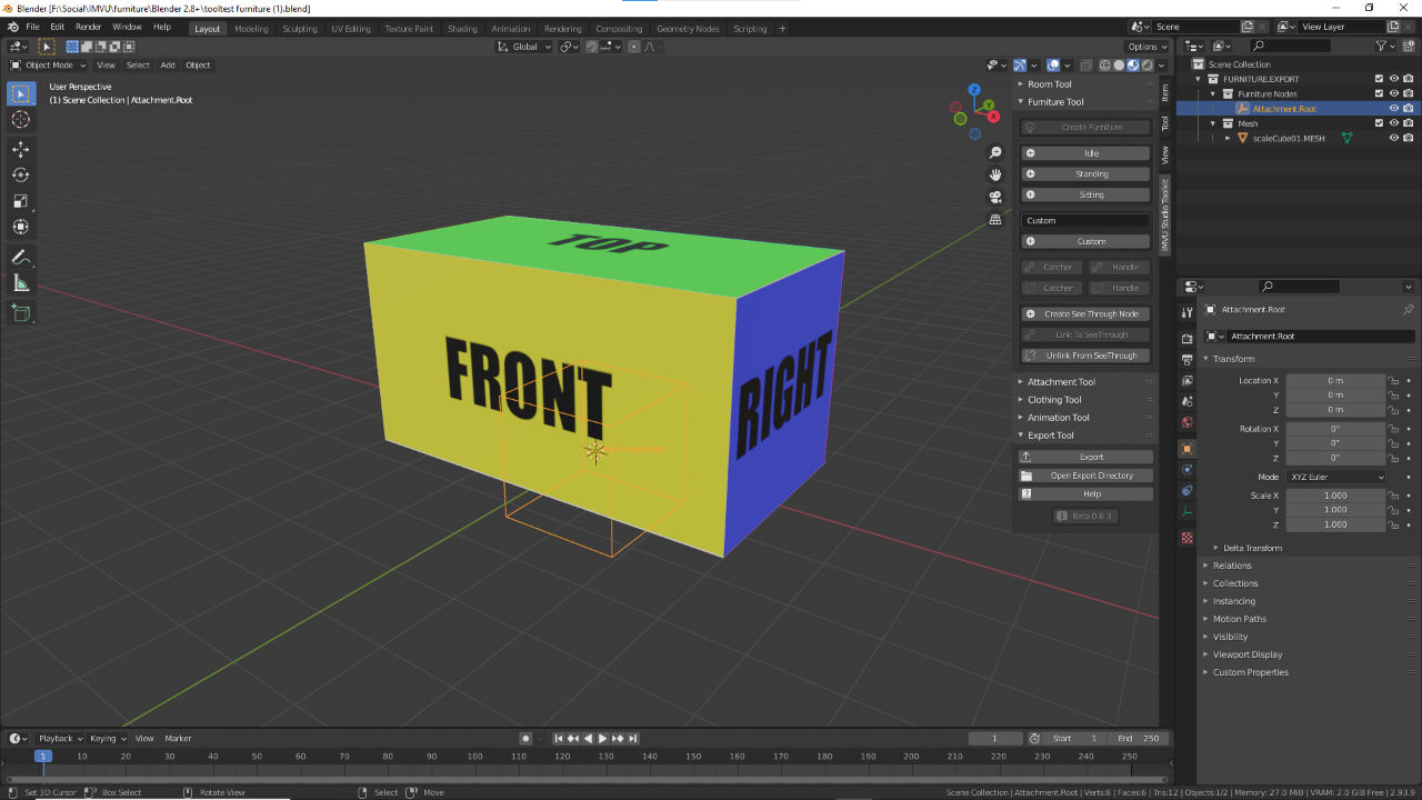 Make Furniture using IMVU Studio Toolkit