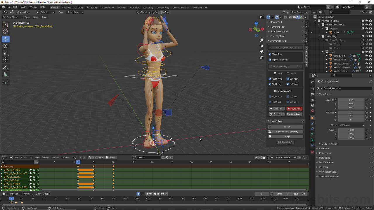 Make an Avatar Pose using IMVU Studio Toolkit