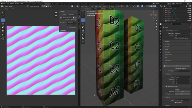 Rope & Normal Map Bake – Blender Knowledgebase