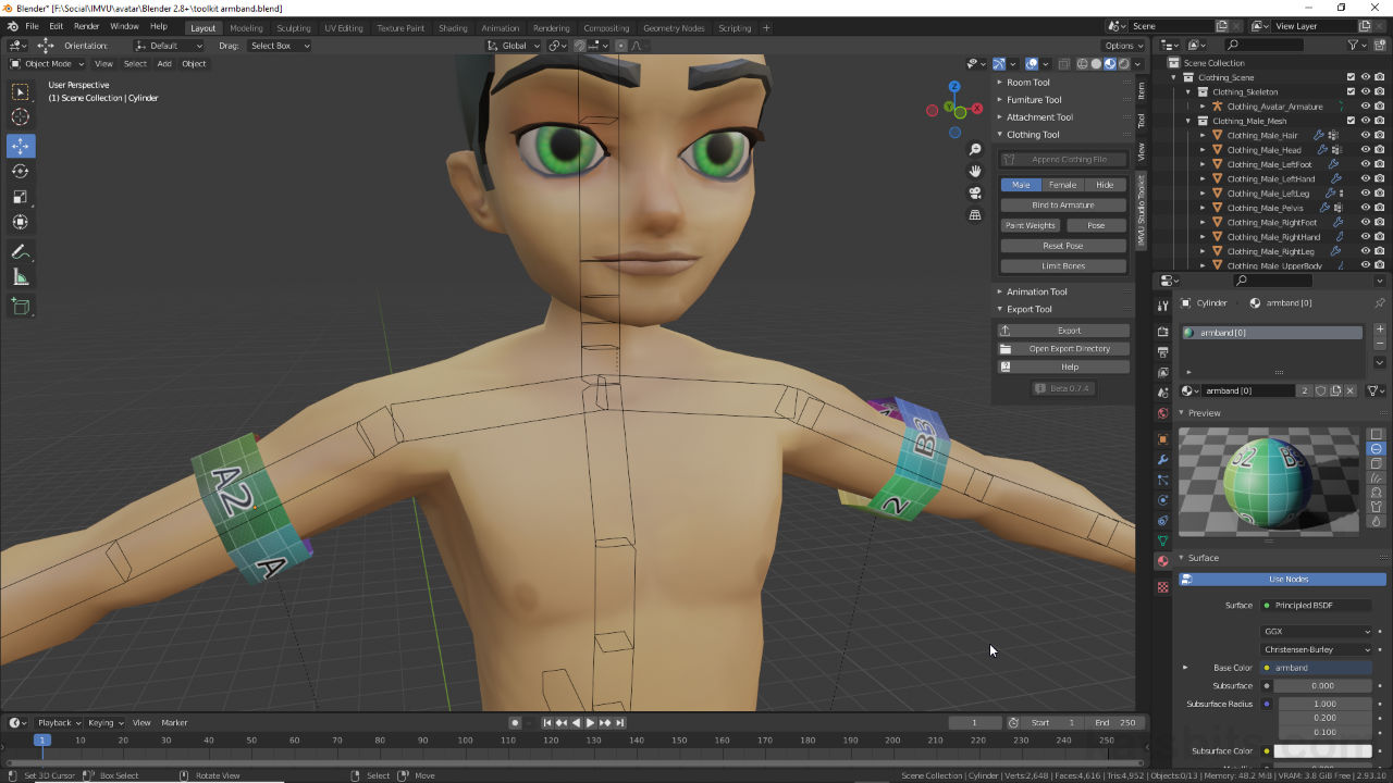 Make a Body-part based Accessory using IMVU Toolkit