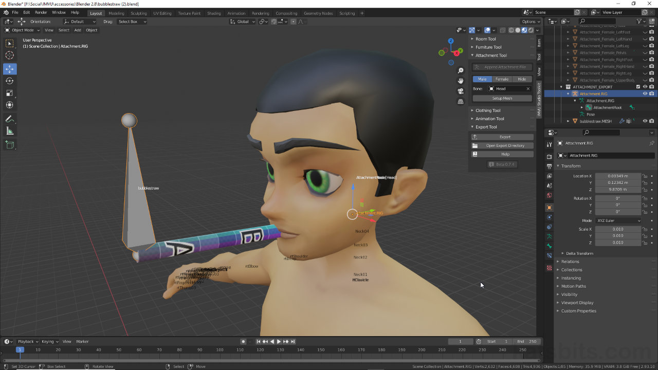 Making an Accessory with Particle Effect using IMVU Toolkit