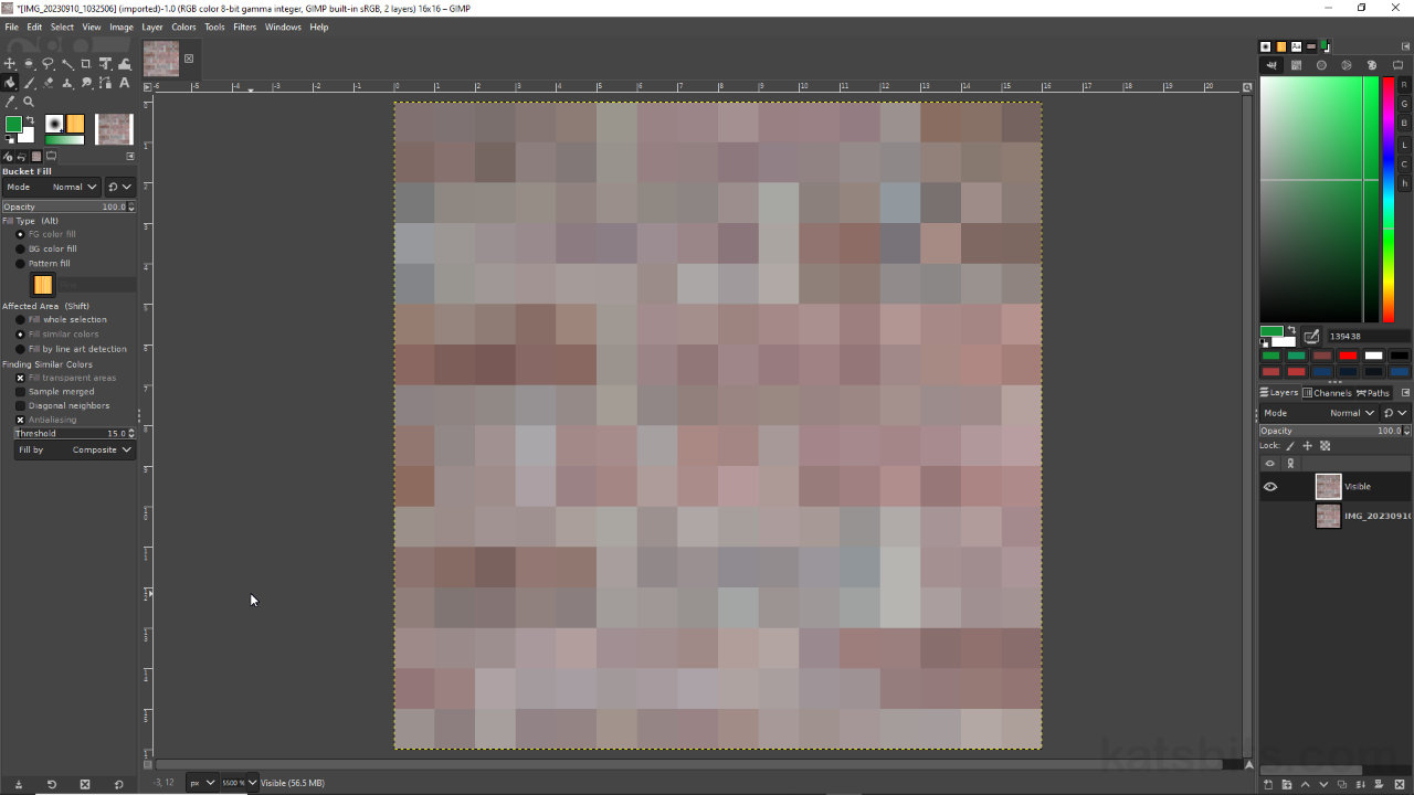 Make Minecraft style textures from pictures/photos using GIMP