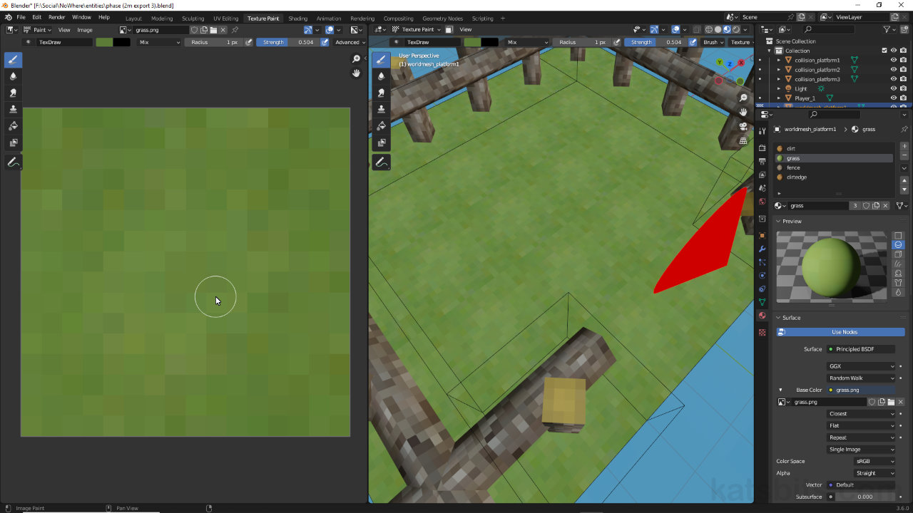 Using Texture Paint to updated Minecraft style images in Blender