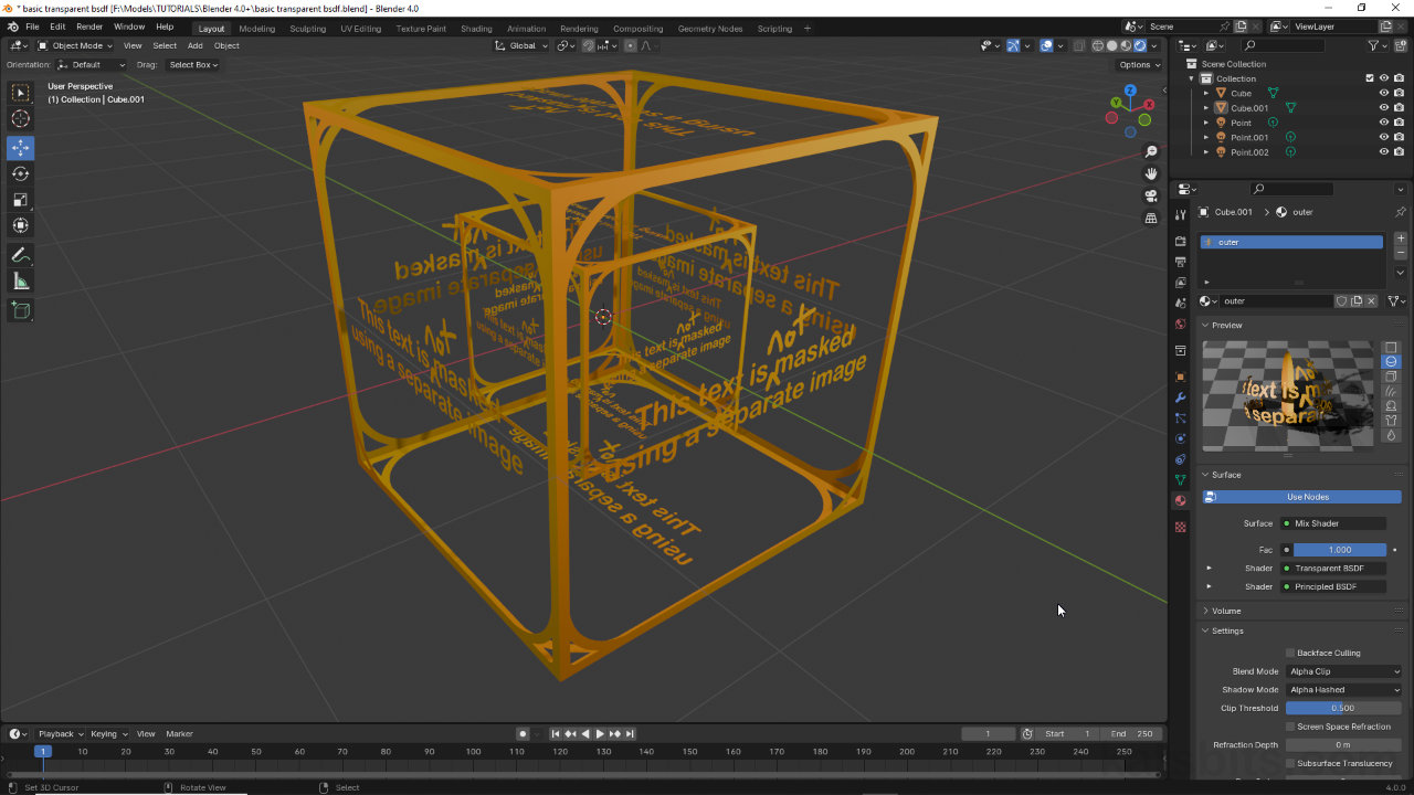 Eevee transparency in Blender 4.x+