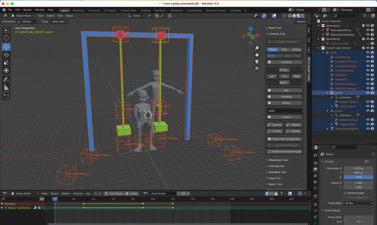 Macos blender 4 imvu toolkit animated furniture blender