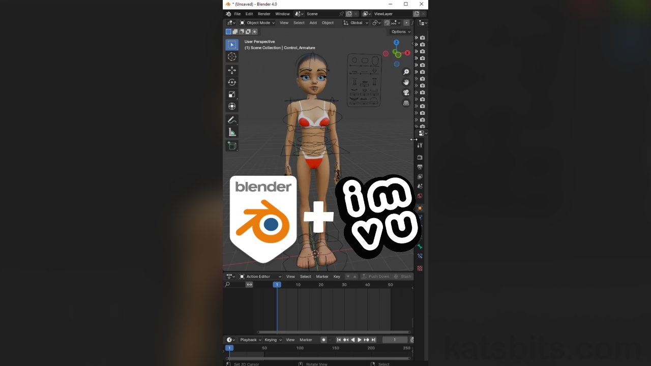 Pose Basics for IMVU in Blender (TikTok Live)