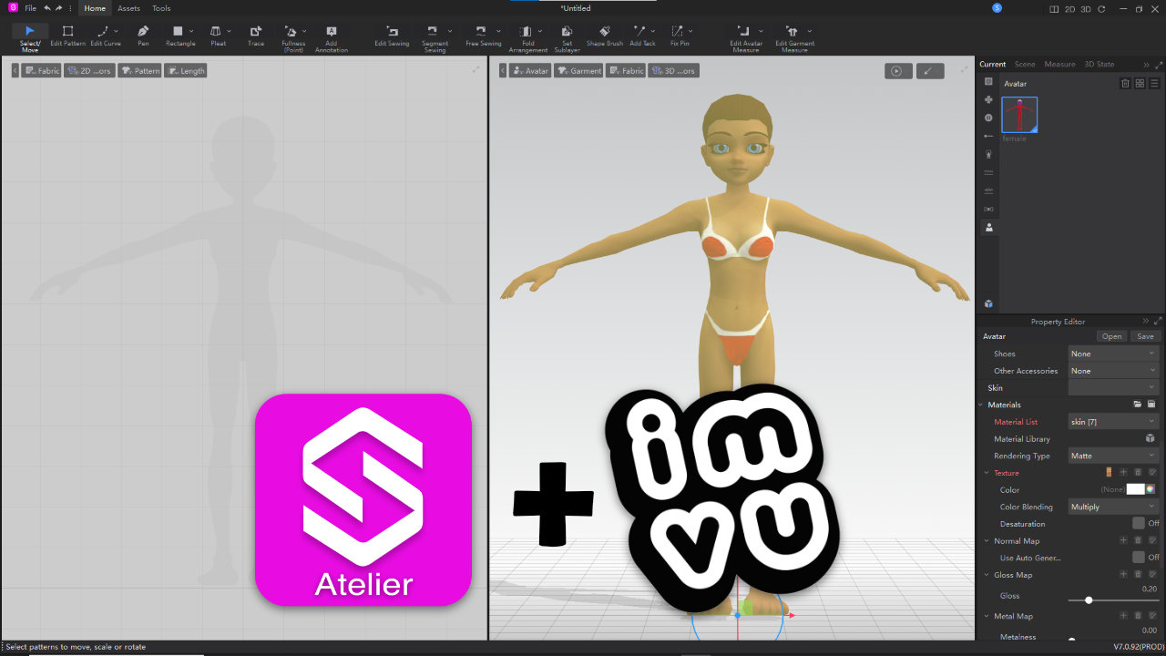 Style3D Atelier and importing a custom avatar or character