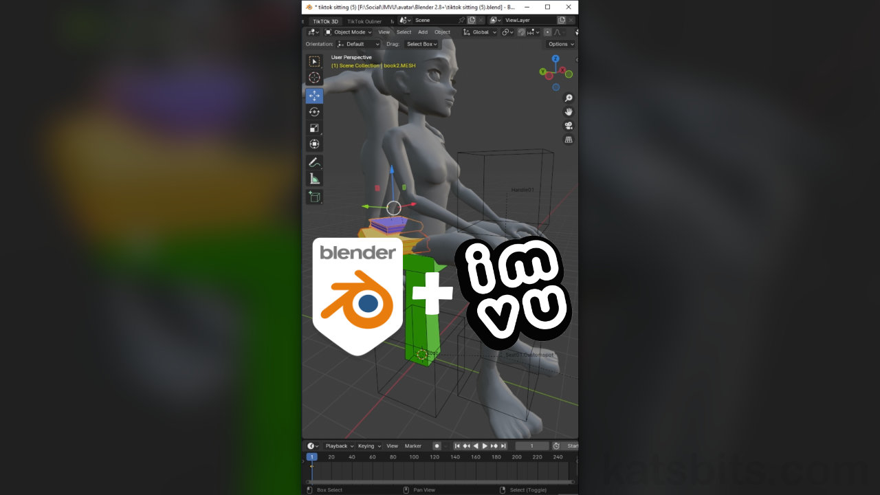Making Custom Furniture for IMVU with Custom Pose using the Toolkit