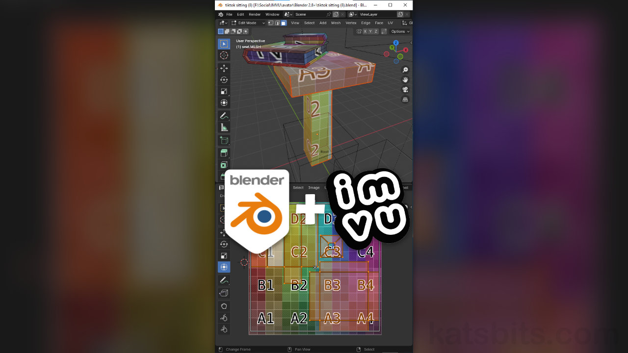 UV Mapping & Texturing Furniture for IMVU using Blender and the IMVU Toolkit