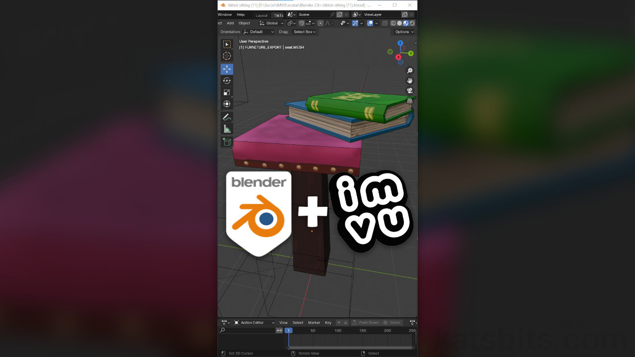 Final Export & Furniture Assembly in IMVU Studio