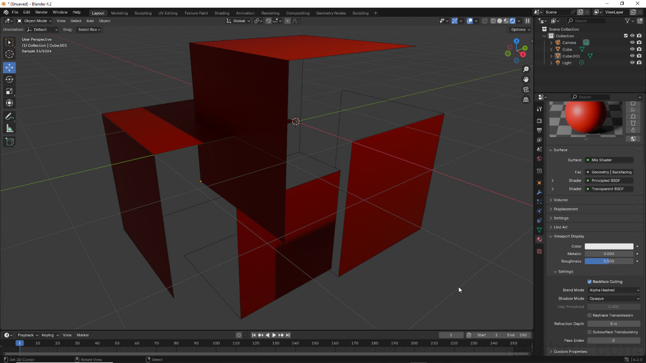 Backface Culling in Blender 4.2 LTS - EEVEE and Cycles