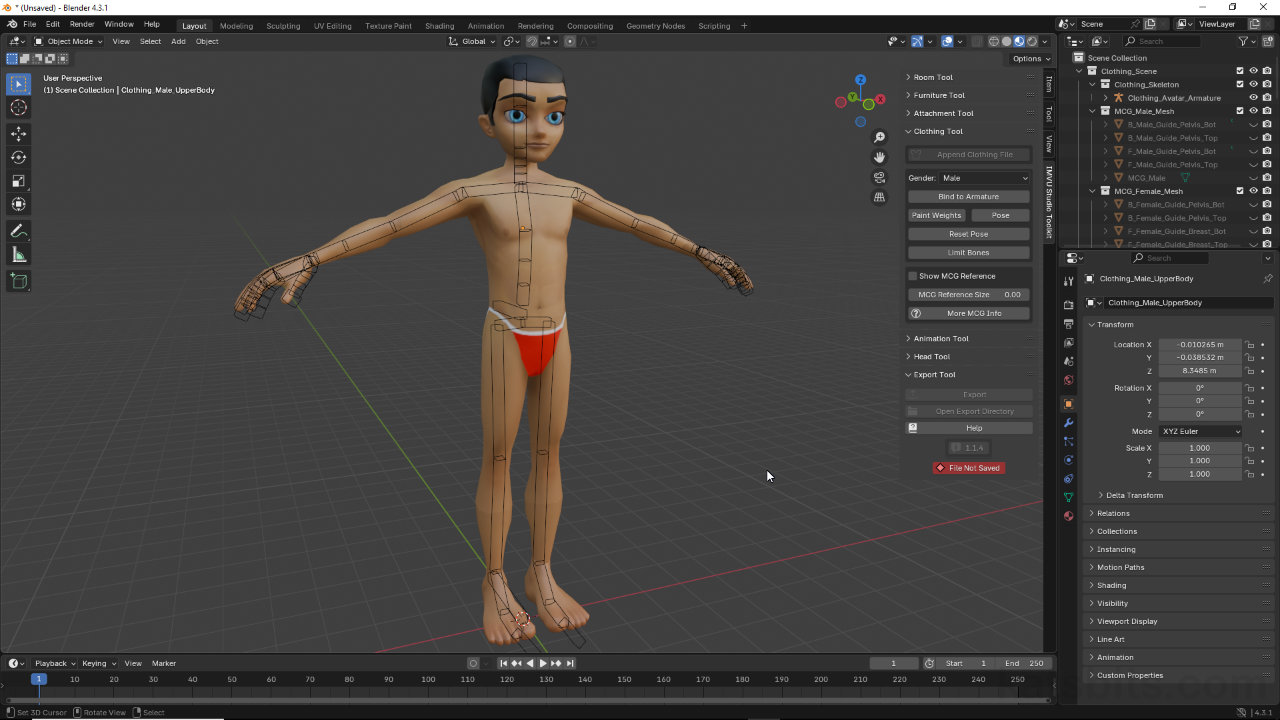 Install IMVU Toolkit to Blender 4.3
