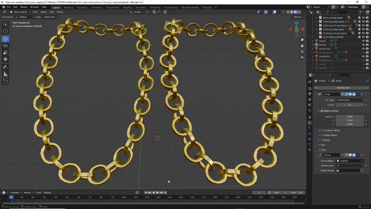 Fixing Mesh/Object Distortion using the Curve Modifier