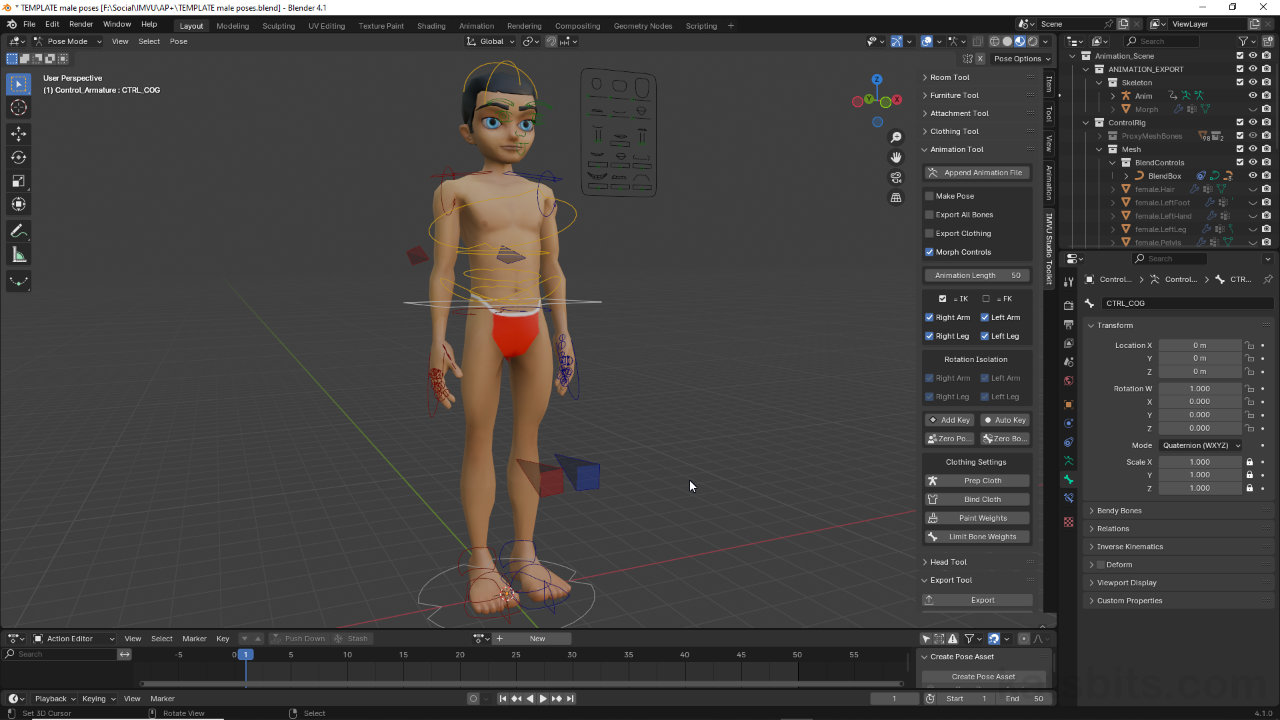 Setting up IMVU Toolkit for Male Animations and Avatar Poses