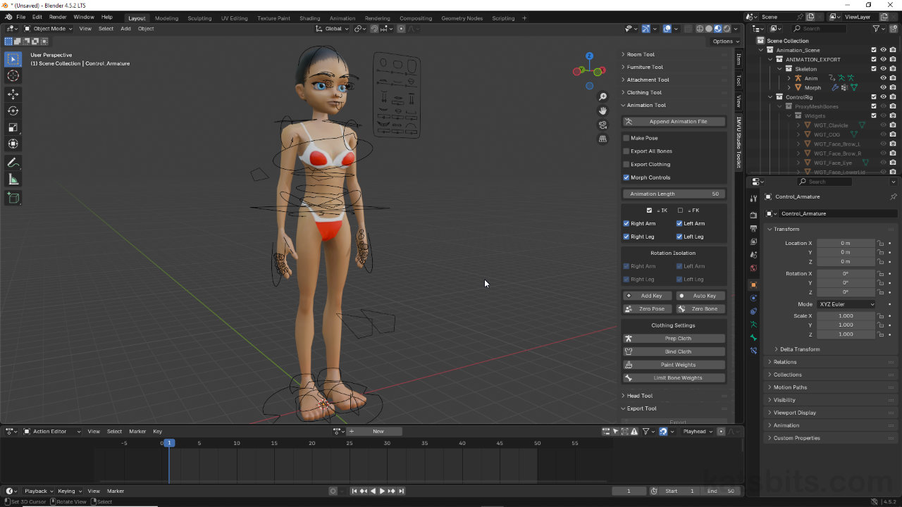 Install IMVU Studio Toolkit to Blender 4.5 LTS