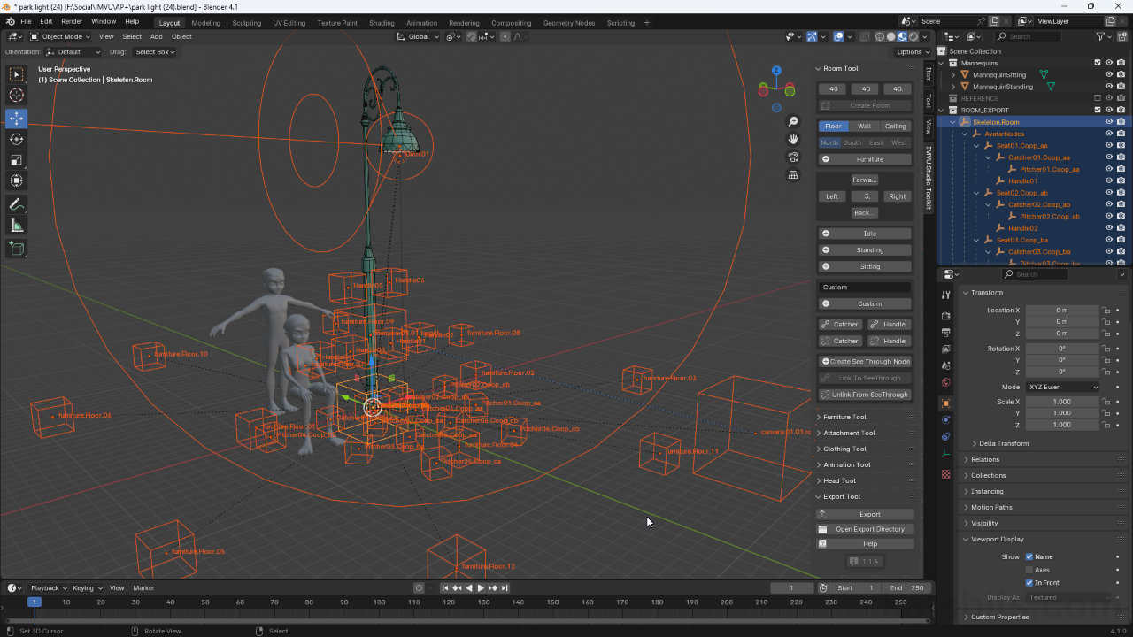 Alternative Room Setup using the IMVU Toolkit for Blender