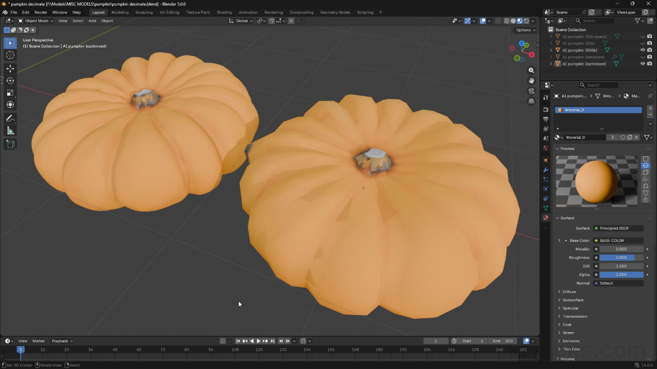 Optimising AI Generated Objects/Meshes in Blender