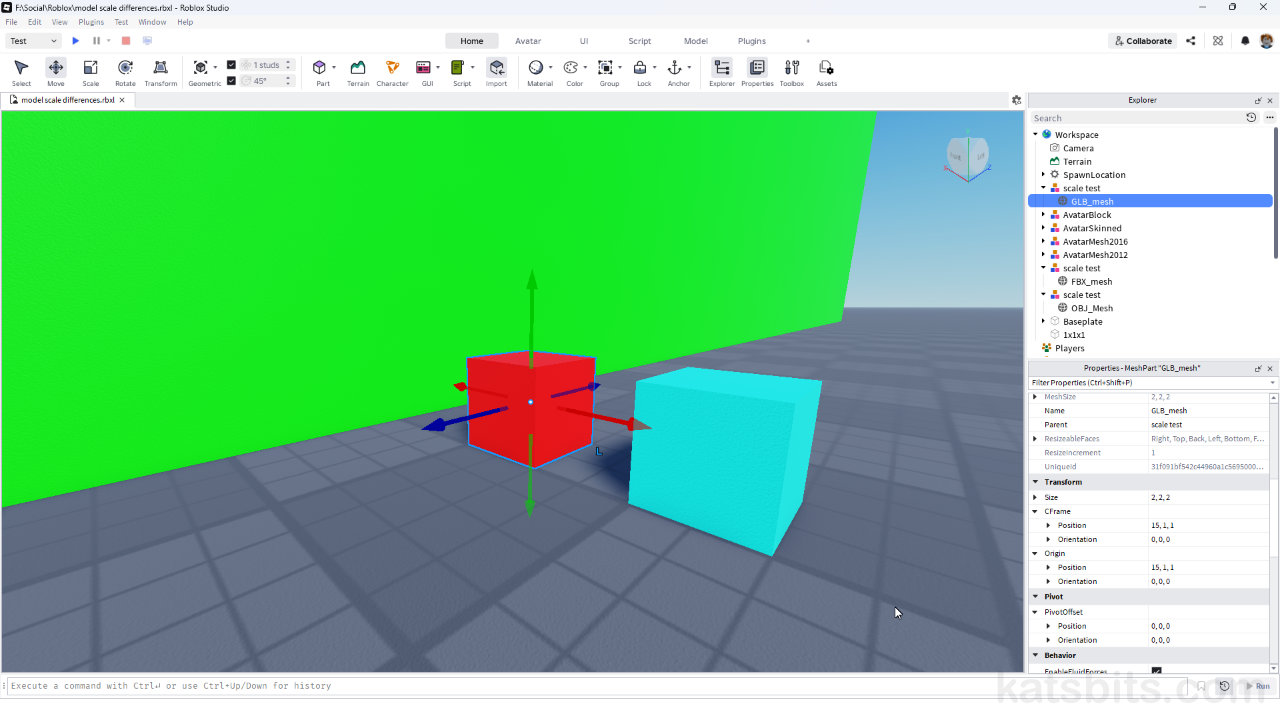 Blender to Roblox, OBJ, FBX, GLTF model differences