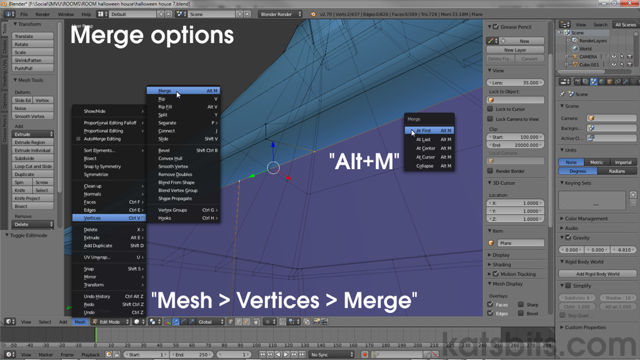 Merge Options; menu vs shortcut