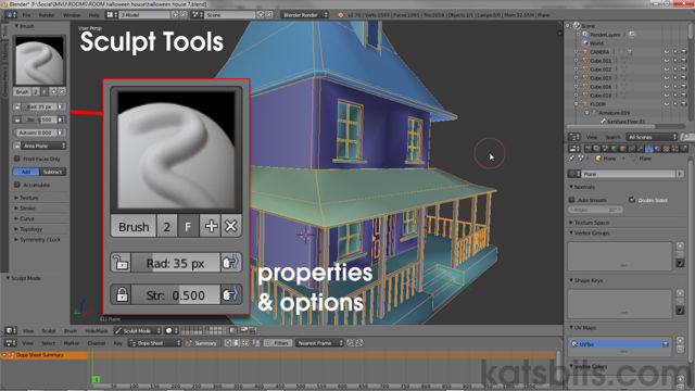Sculpt tools shown in the Toolshelf of newer versions of Blender