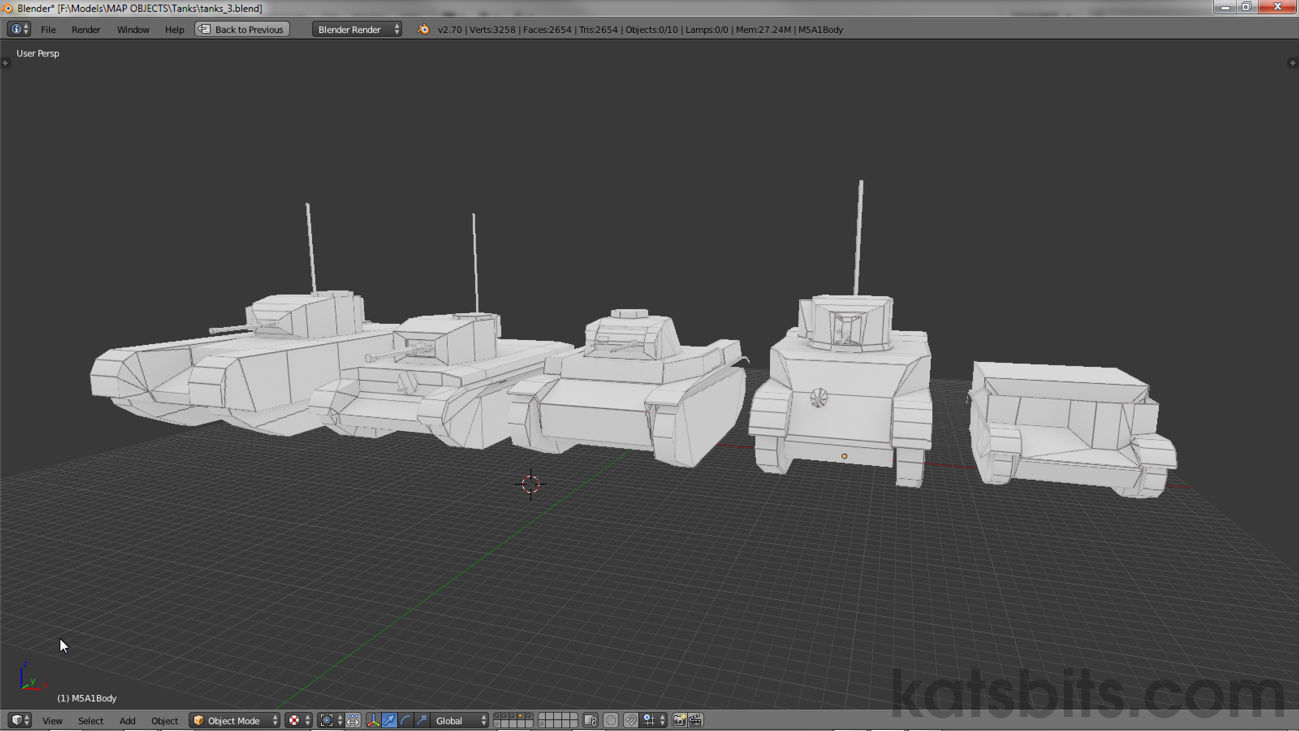 Low-poly Tanks & Vehicle Game Assets