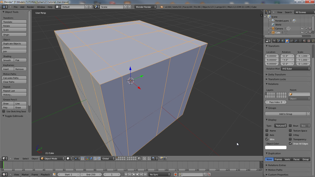 Draw All Edges in Blender 3D