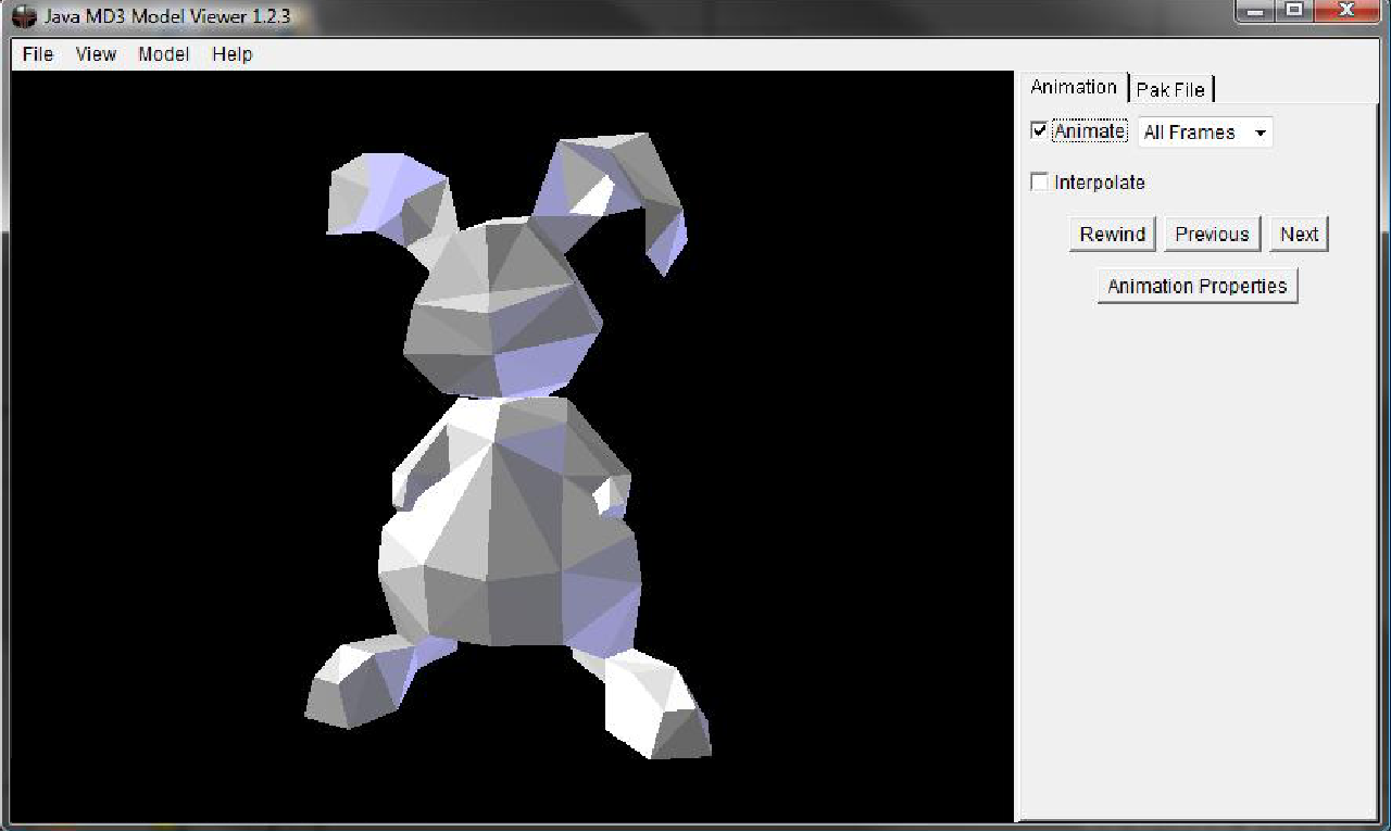 JavaMD3view for viewing MD3 meshes and animated models