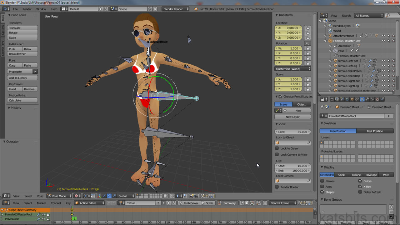 FBX & Making Custom Poses for IMVU