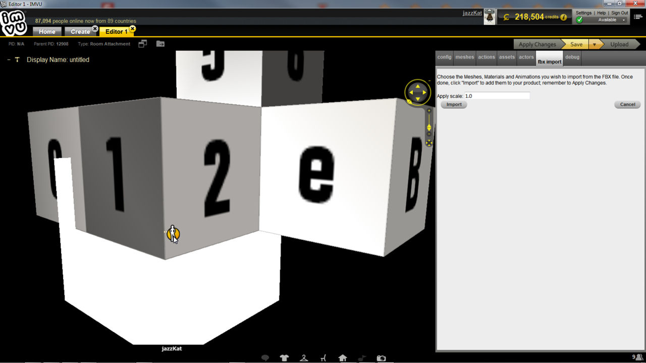 IMVU FBX import Scaling