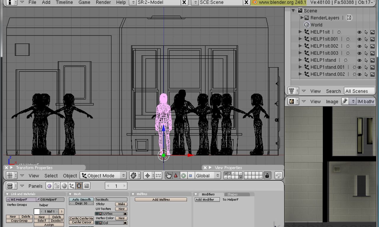 Converting IMVU meshes to Frenzoo using Blender