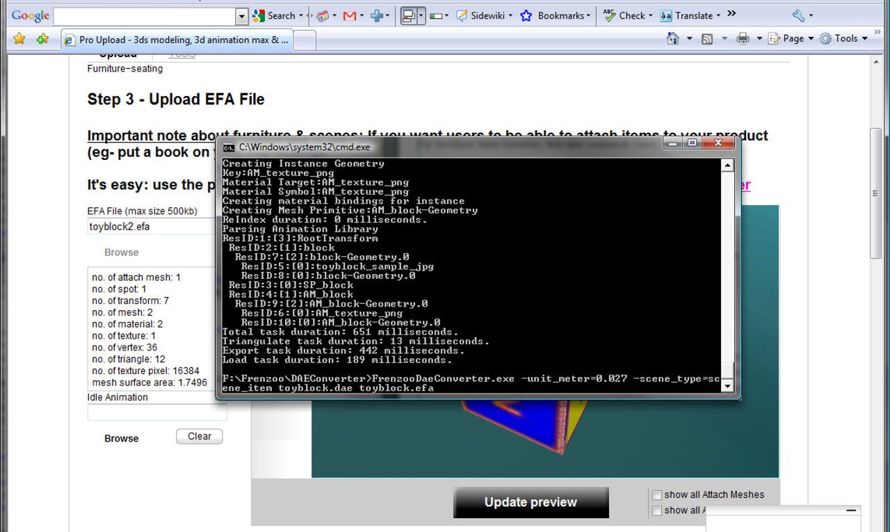 Frenzoo DAE to EFA Export & Convertion Issues