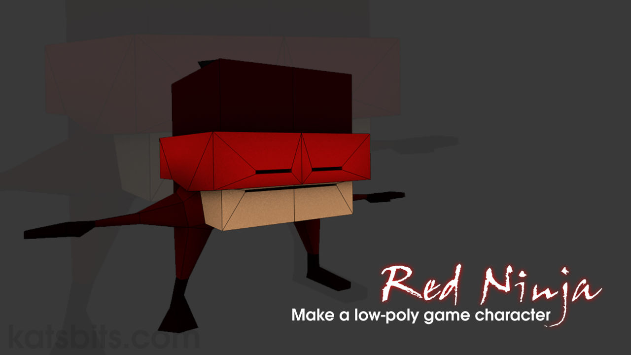 Red Ninja Cubie™ - make a simple rigged and animated ninja character in Blender 3D