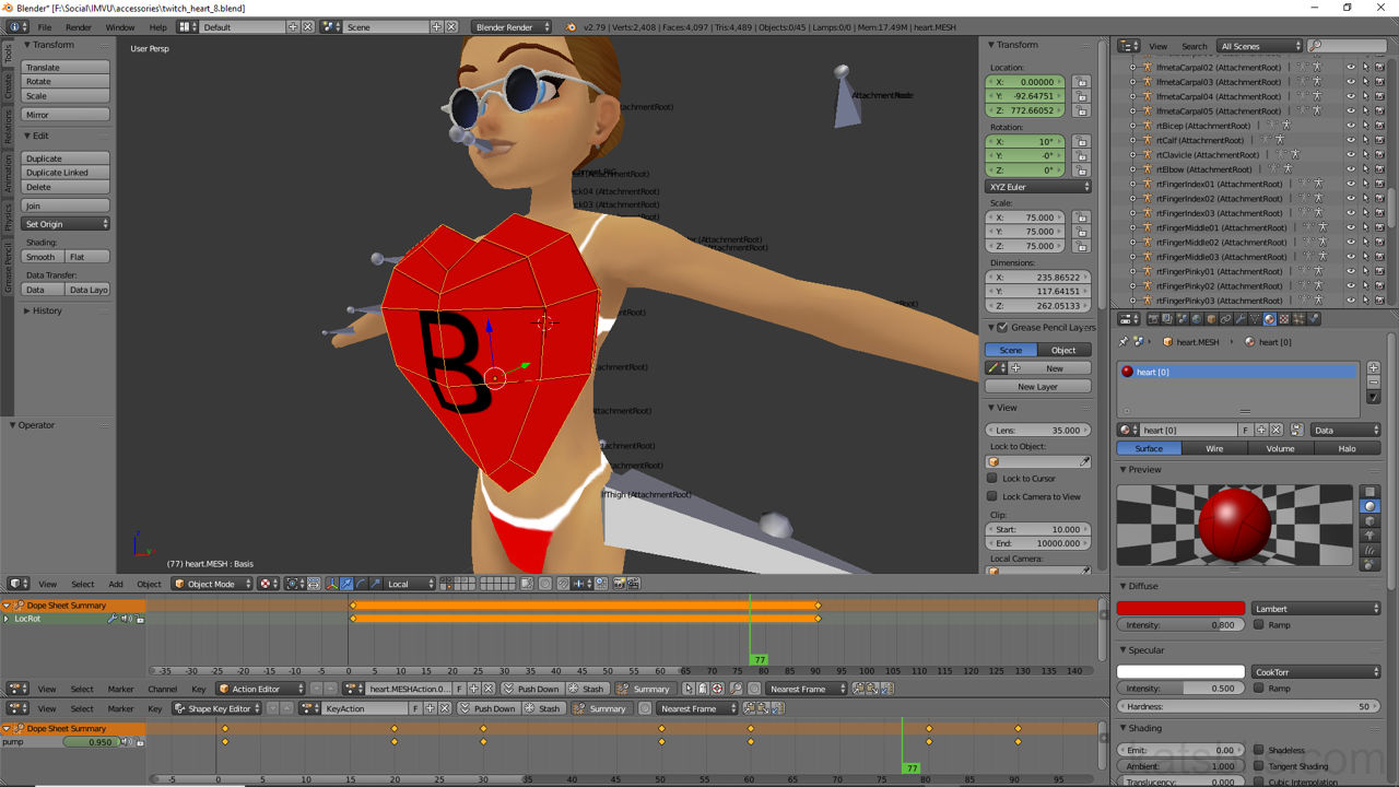 Morph/Shape Key Animation